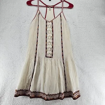 Joie Horlane Dress - Embroidered Boho Peasant Cream Sleeveless - Size XS • $14.99