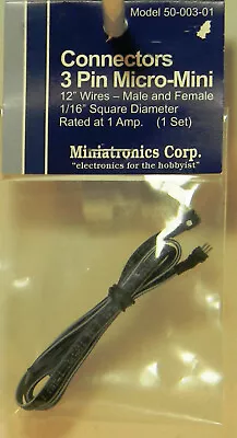 NEW Miniatronics 50-003-01 3 Pin Micro-Mini Connector  • $17.50