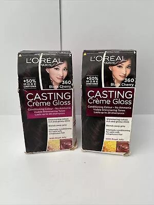 2x L'Oreal Casting Creme Gloss Semi-Permanent Hair Colour 360 Black Cherry • £19.99