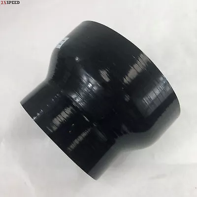 (one)Black 3  To 4  Silicone Straight Reducer Coupler Turbo Intercooler Kits • $10.99