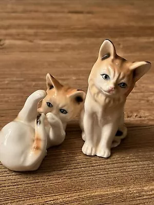 Vintage ENESCO Cat Kittens Orange Stripes Tabby Taiwan Lot 2 ~ CUTE 🐈 • $13