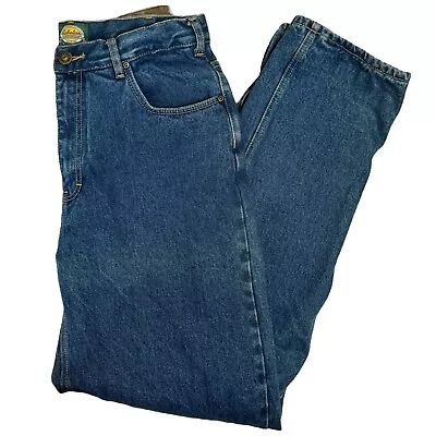 VTG Cabelas Fleece Lined Jeans Mens Size 34x36 Thick Hunting Outdoors *33x34.5 • $24.88