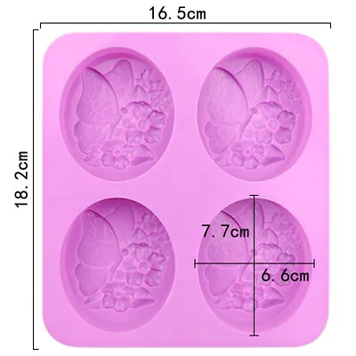 Large Bees Butterfly Flowers Silicone Mould Chocolate Wax Melt Soap Mold • £4.99