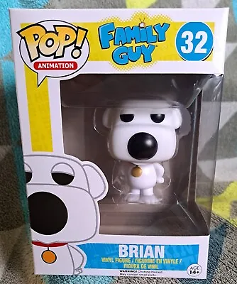 Brian Pop 32 - Family Guy Funko Pop! Vinyl 2015 -* RARE* Vaulted + Protector • $69.88