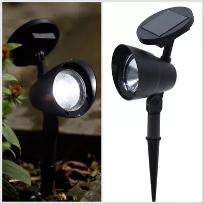 Bright Solar Powered LED Spotlight Waterproof Outdoor Garden Yard Spot Lights UK • £9.99