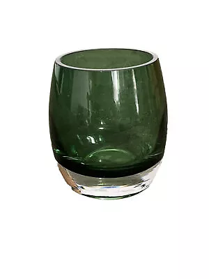 Vintage Emerald Green Glass Votive Candle Holder • $19.95