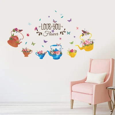 £8.03 • Buy  Inspirational Wall Sticker Wallpaper Children's Room Potted Plant
