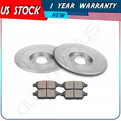 Rear Brake Discs Rotors Ceramic Pads For 2006 - 2007 Mazda 6 Slot G3000 • $64.44