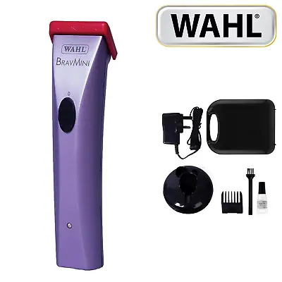 Wahl Bravmini Rechargeable Battery Animal Trimmer Grooming Set Lilac WM6590-800 • £77.99