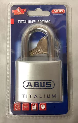 ABUS-2  Padlock 6947 80TI/60mm TITALIUM  ABU80TI60C F&F • £33.60