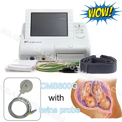 Fetal Monitor CMS800G FHR TOCO And FMOV Recorder+Twins Probe • $559