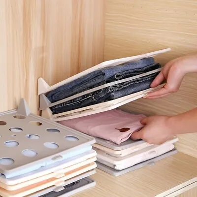 Shirt Folder Folding Board Reusable Plastic Home Storage Easy Fold Organizer UK • £5.50