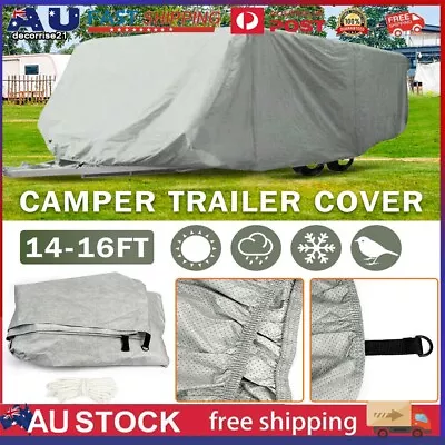 Explore Camper Trailer Cover 14-16 Ft 4.2-4.8m Jayco Swan Free Chocks Caravan RV • $83.99