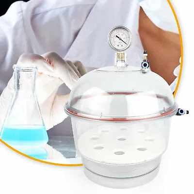 Vacuum Desiccator Jar Polycarbonate Plastic Vacuum Dryer Laboratory Dessicator  • $57.95