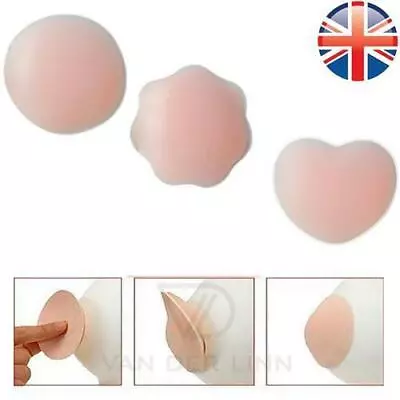 £19.88 • Buy Silicone Nipple Covers Reusable Self Adhesive Gel Bra Pad Invisible Bra