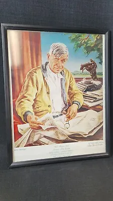 Signed Charles Banks Wilson  Will Rogers Print Tulsa Scottish Rite Free Masons • $99.99