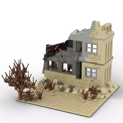 MOC Military Base Fortress Battle View Ruins House Weapon Building Blocks Set • $15.19