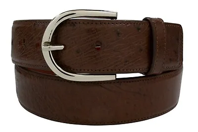 Genuine Handmade Brown Smooth Ostrich Leather Belt (Made In U.S.A) • $69.99