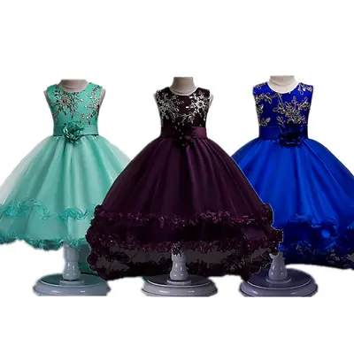Girls Kids Princess Formal Pageant Wedding Birthday Party Dress With Flower Bow • $21.98