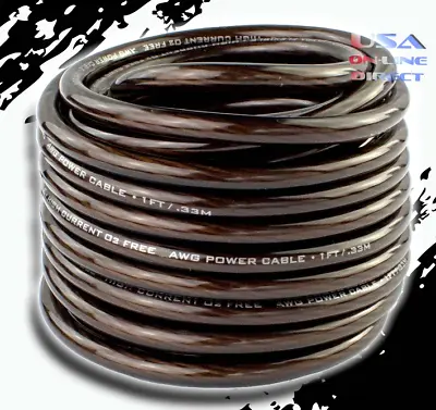 25 Feet 10 Gauge AWG 100% OFC Copper Power Ground Wire Marine Speaker AMP Cable • $23.99