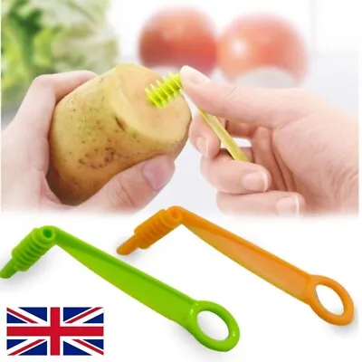 Potato Spiral Cutter Twister Kitchen Slicer Vegetable/Fruit Cutter Tool Portable • £3.35