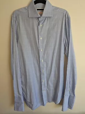 Rhodes & Beckett Shirt Mens Striped Size 39 15 1/2 L Hand Tailored   • $14.95