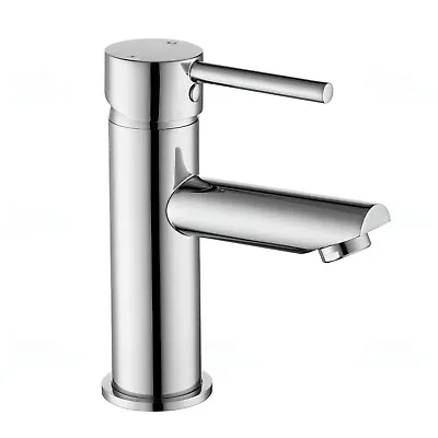 Bathroom Chrome Round Basin Mixer Tap Pin Lever Vanity Sink Brass Spout Faucet • $63.50