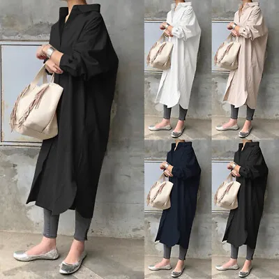 $22.75 • Buy ZANZEA Women Casual Long Maxi Dress Loose Baggy Oversized Plus Size Kaftan Abaya