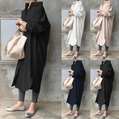 $21.61 • Buy ZANZEA Women Casual Long Maxi Dress Loose Baggy Oversized Plus Size Kaftan Abaya