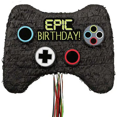 Gaming Party Supplies Pull String Game Controller Shape Pinata Birthday Pinyata • $19.57