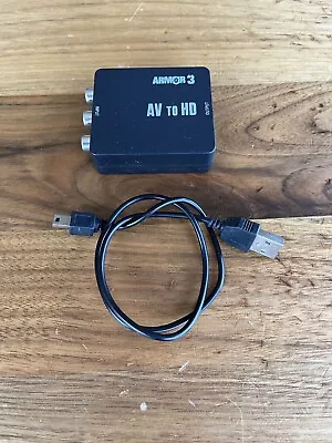 Armor 3 AV To HD Converter! RCA To HDMI Composite AV Adapter N64 SNES GC PS2 DC • $5