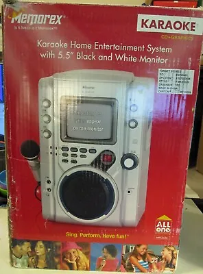 Memorex CD/CD+G Karaoke Home System Black White Monitor MKS5626 • $49.99