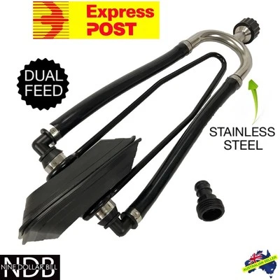 $29.99 • Buy Dual Feed Stainless Steel Outboard Flusher Ear Muffs Boat Motor Water Fastpost