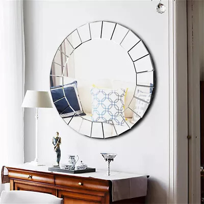 Ultra-modern Round Accent Mirror Venetian Ornate Mirror Decorative Wall Mirror • $119.90