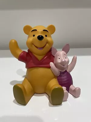 Disney Winnie The Pooh Piglet Piggy Bank Money Box Plastic RARE VINTAGE VTG • $42.47