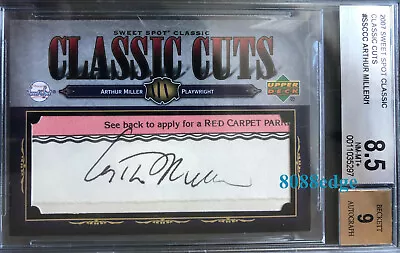 2007 Classic Cuts Cut Auto: Arthur Miller #1/1 Bgs Autograph 9  Marilyn Monroe  • $1999.95