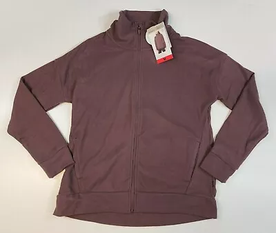 MONDETTA Women's Berry Sweatshirt Size Small S Full Zip Fleece Jacket NWT • $13.62