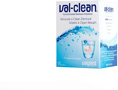 Val-Clean Concentrated Denture Cleaner 12 Sachets - 1 Year Supply For Valplast & • £53.48