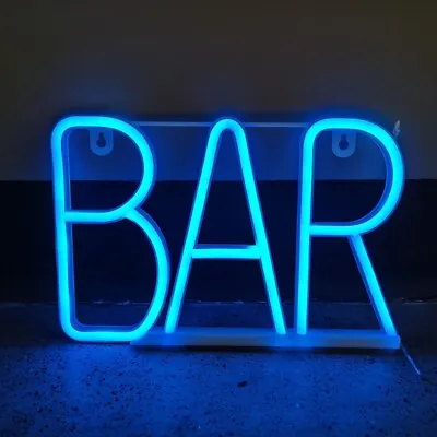 Bar Blue Party TV Wall Decoration Bike Lamp LED Neon Light Sign 11 ×7  R8 • $54.99