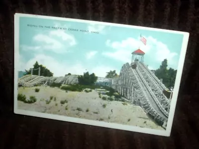 Historic RACER Roller Coaster Postcard Cedar Point Sandusky OH • $9.95