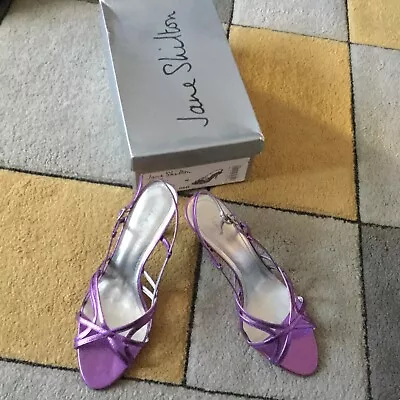 Jane Shilton Purple Leather Court Shoes Size 6.5 (40) Made In Italy New In Box • £14.99