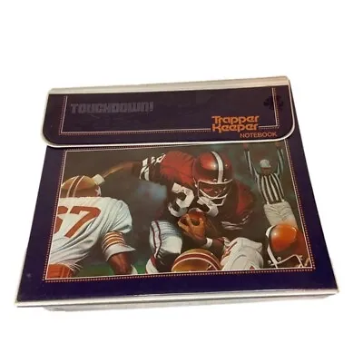 Vintage 80’s Mead Touchdown Football Sports Trapper Keeper Notebook 3 Folders • $90