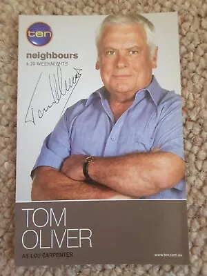 Neighbours - Tom Oliver - Cast Card With Hand Signed Autograph  • £8