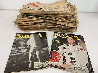 Large Collection 1969 Apollo 11 Moon Landing Newspaper Detroit Free Press News • $249.95