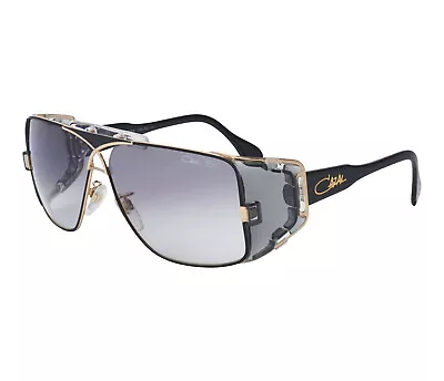 Cazal Mod 955 Col 302 Iconic Vintage Black Gold Shield Sunglass Made In Germany • $450