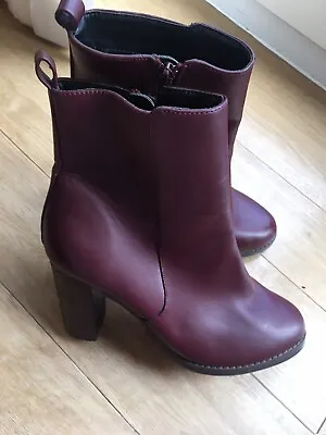£4.25 • Buy SIZE 6 Red Herring Plum Heeled Boots