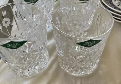 Shannon Crystal Design Of Ireland Lead Crystal WhiskeyGlasses Slovakia Set Of 2 • $15