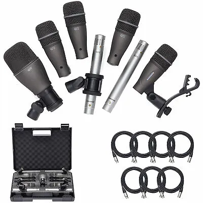 Samson DK707 7-Piece Drum Microphone Kit + 7 Mic Cables + Hardshell Case • $299.99