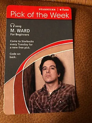 $24.59 • Buy NEW M. Ward Starbucks/iTunes Card For  For Beginners 