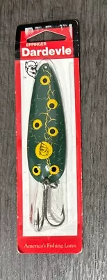 VTG NOS Eppinger Dardevle Spoon Lure Nickel Back  Green Yellow 13 1 Oz • $10.95